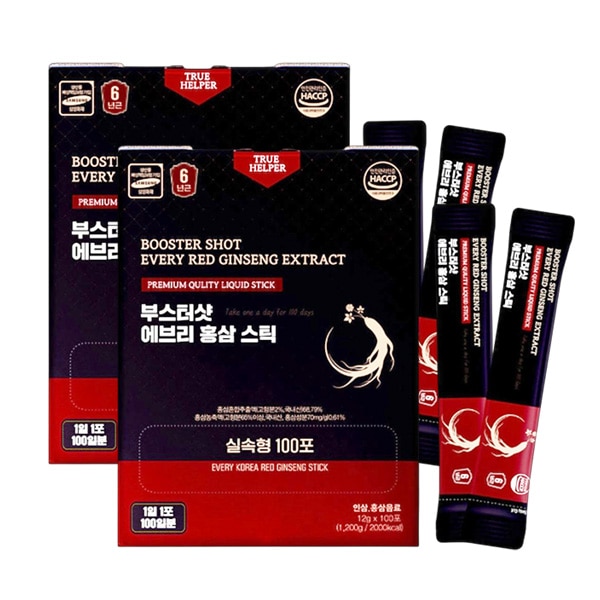 [1 + 1] ブースターショット エブリ 紅参 スティック 12g x 200包