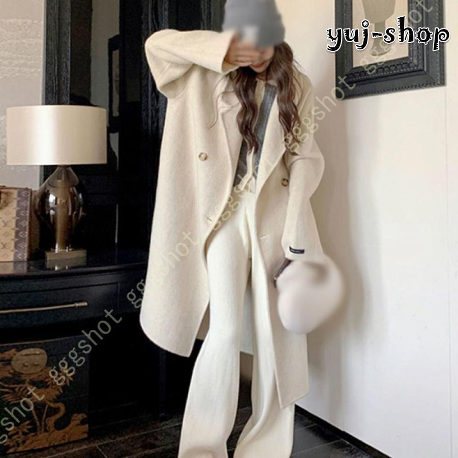 ロング チェスターコート レディース カシミヤ テーラード ウール アウター ロング丈 ゆったり サイズ ジャケット コート 秋冬 アウター 大きめ ロングコート