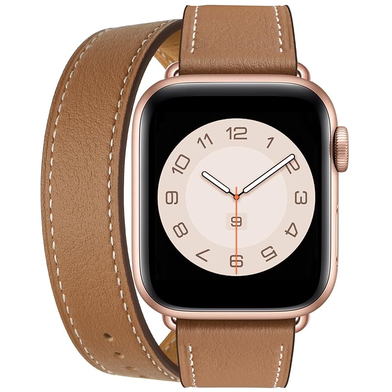 コンパチブル アップルウォッチ バンド コンパチブル apple watch バンド レディース レザー 本革 2重巻き 細い iWatch Series 9/8/7/6/5/4/3/2/1/SE/S