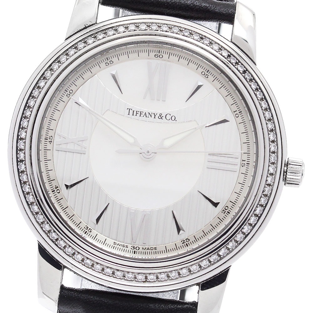 ティファニー TIFFANY&Co. Z0046.17.10B91A40A マークラウンド ダイヤベゼル クォーツ レディース _897339【中古】