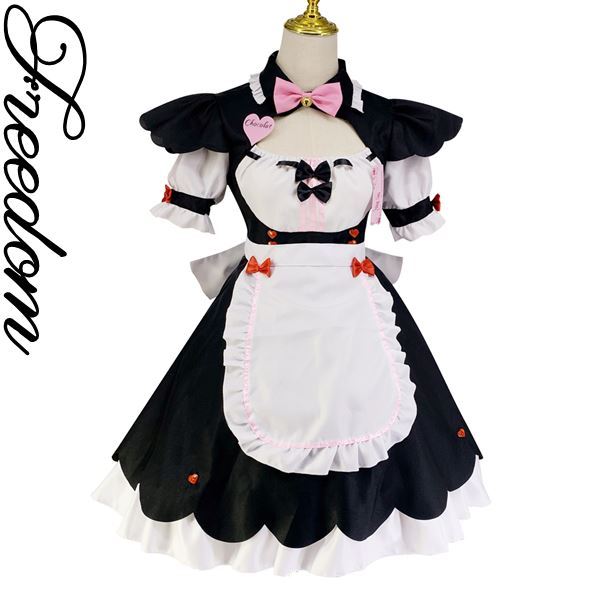 メイド ねこ ネコ 猫 コスプレ コスチューム 衣装 エプロン メイド服 メイドカフェ アキバ ゴスロリ ロリータ アイドル 萌え ステージ 制服 地下アイドル インスタ 撮影キュートな猫ちゃんねこ