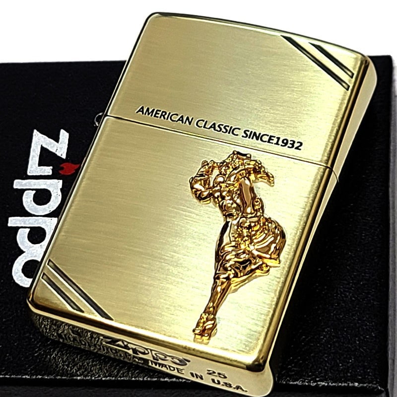 ZIPPO ライター ウィンディ ジッポ 立体メタル おしゃれ ゴールド レトロ Windy 彫刻 真鍮燻し ダイアゴナルライン 可愛い レディース メンズ ギフト プレゼント
