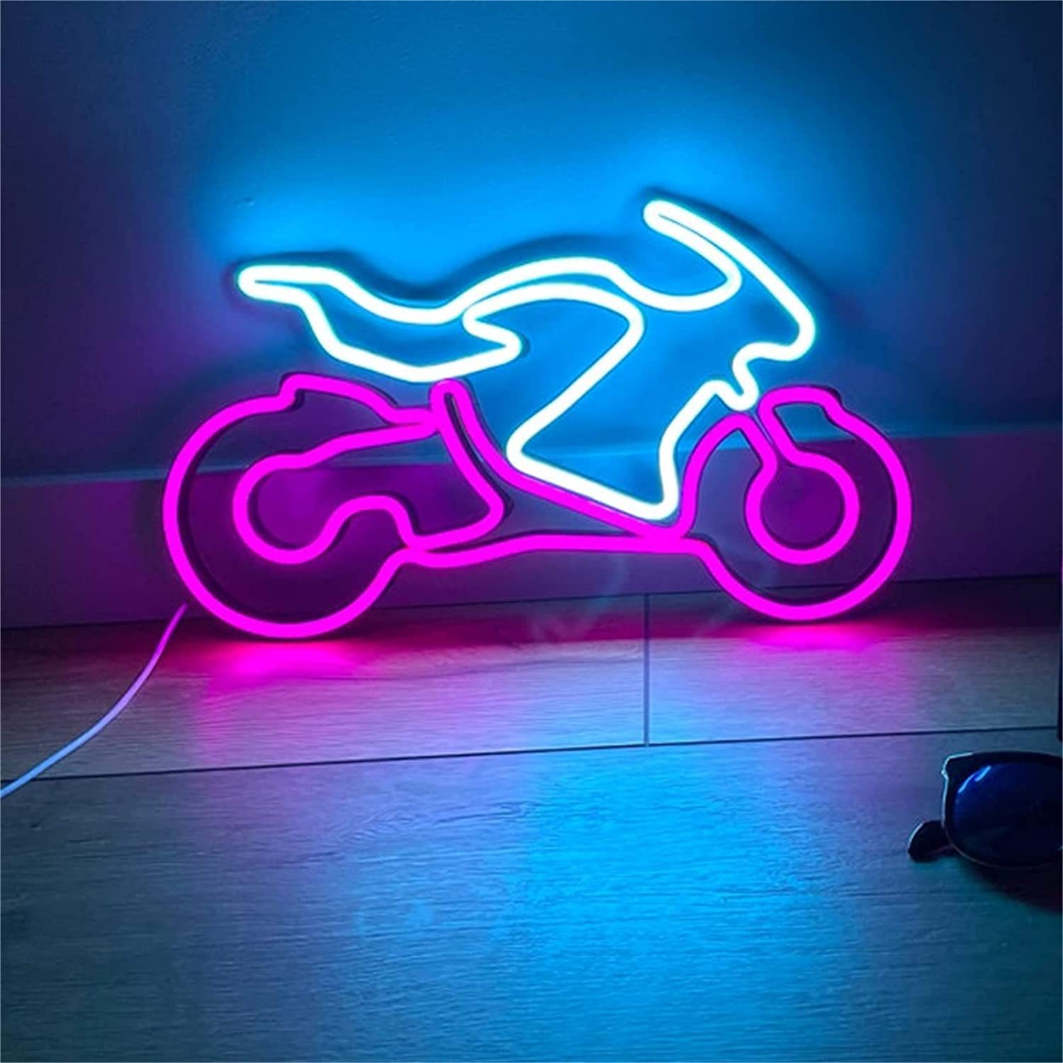 ネオンサイン オートバイ USB給電 LEDネオンライト 40CM*23CM 壁掛け ネオン看板 Motorcycle店飾り ネオンサイン インテリア 雰囲気作りレストラン 喫茶店 居酒屋 サインボ