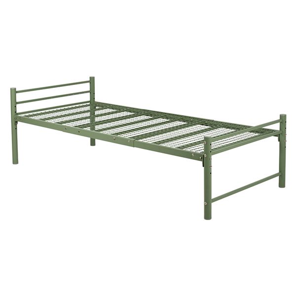 シングルロングベッド オリーブグリーン 約幅100×奥行220×高さ69.5cm 組立品 フレームのみ (敷布団別売) 14,731円