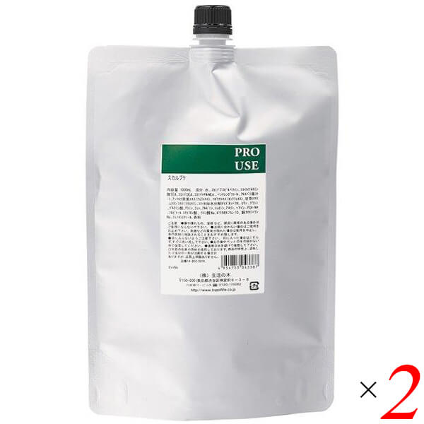 生活の木 スカルプケア トニックシャンプー アムラ＆センテラ 1000mL詰替 2個セット