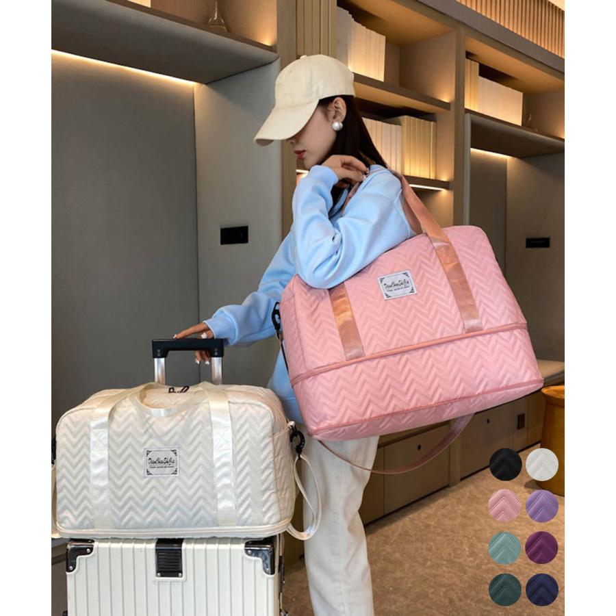 拡張ファスナーボストンバッグ ポーチ付き