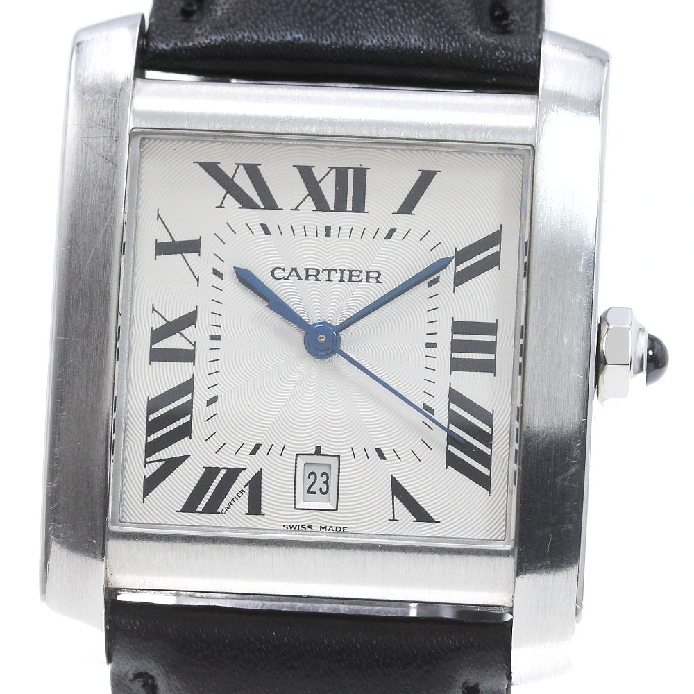カルティエ CARTIER W5101755 タンクフランセーズXXL デイト 自動巻き メンズ 保証書付き_848595【中古】 196,150円