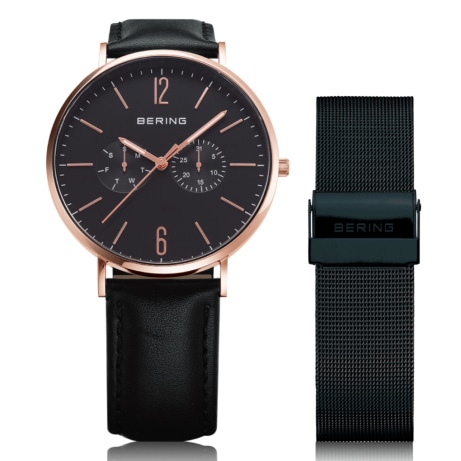 BERING 【国内正規品】Unisex Classic Calf Leather＆Mesh Changes(ベルト2本セット) クオーツ ユニセックスタイプ 14240-166