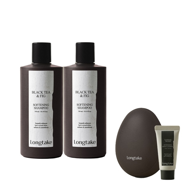 ロングテイクブラックティー＆ピグソフトニングシャンプー300ml 2個入り