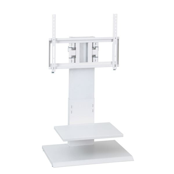 壁掛け風アングルテレビ台 ロータイプ ホワイト (組立品)