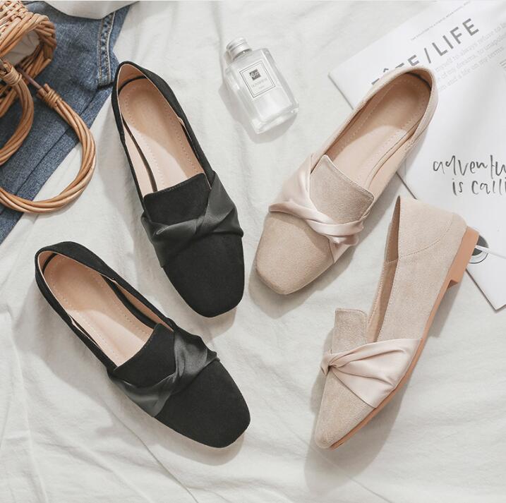 【本日限定】パンプス 痛くない スエード調　オフィス ローヒール ぺたんこ バレエシューズ　フラットパンプス 走れる ぺたんこ　フラットシューズ 通勤 パンプス　通勤 通学　柔らか　スクエアトゥ　ブラ