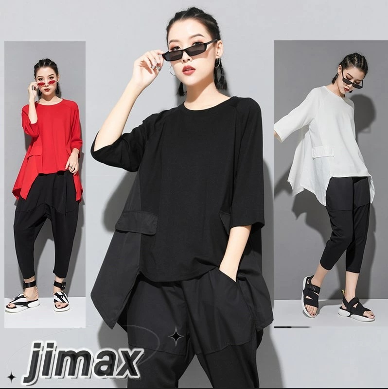 tシャツ 半袖 ブラウス レディース 春 夏 秋 欧米風 クルーネック 無地 ゆったり トップス カットソー プルオーバー バックフレア フリル ギャザー ゆったり おしゃれ 綿　Tシャツ レディ