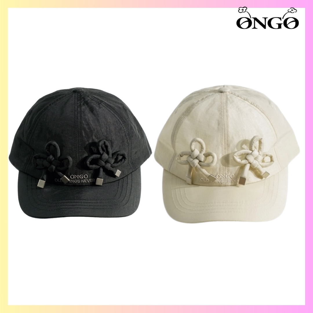 [ONGO] NYLON COVER CAP - 2カラー + FREE OMAKE 韓国ファッション レディースレディース ボールキャップ