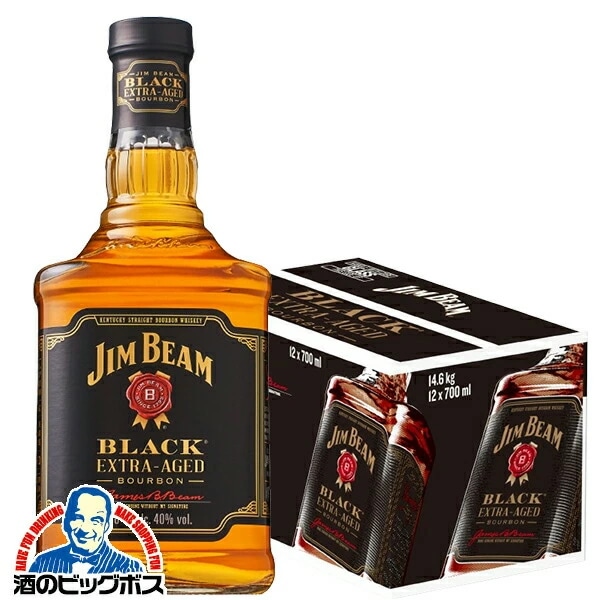 12本 洋酒 ウイスキー バーボン【本州のみ 送料無料】サントリー ジムビーム ブラック 700ml×1ケース/12本(012)『FSH』正規品