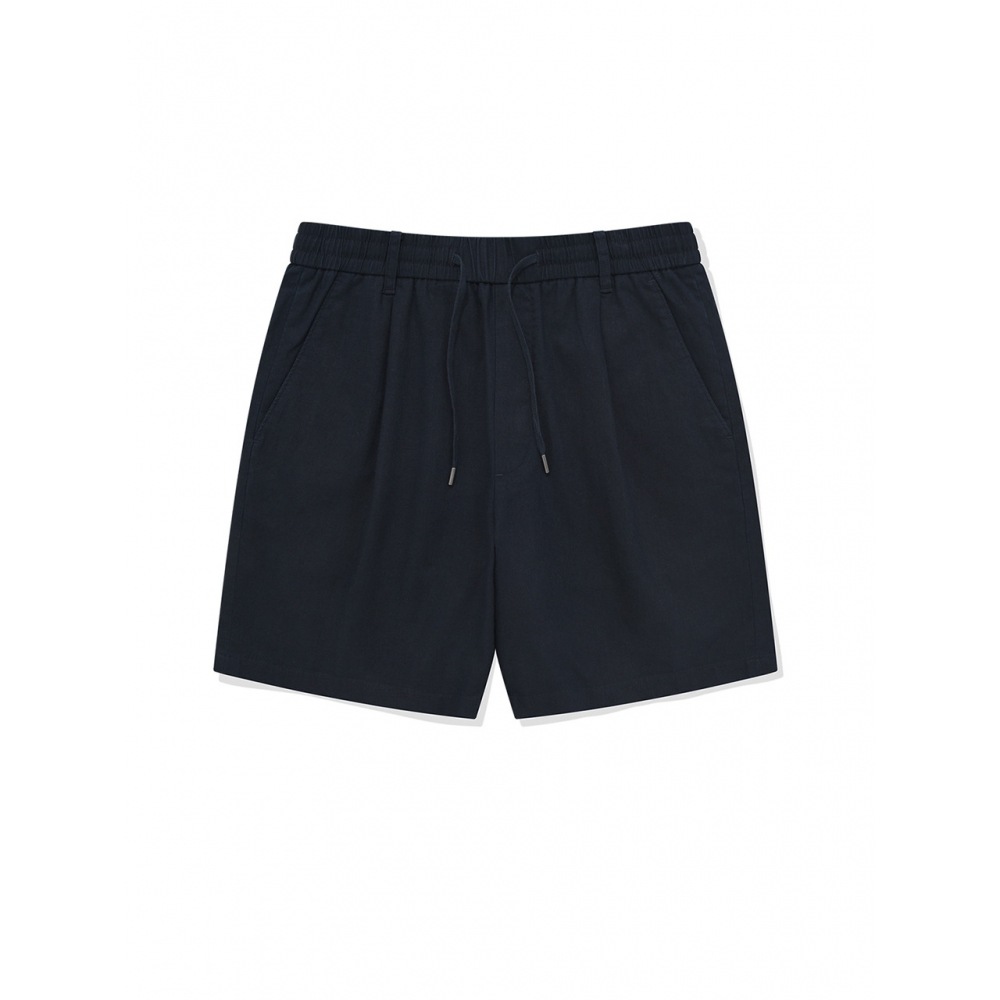 COVERNATリネンレギュラーショーツネイビー