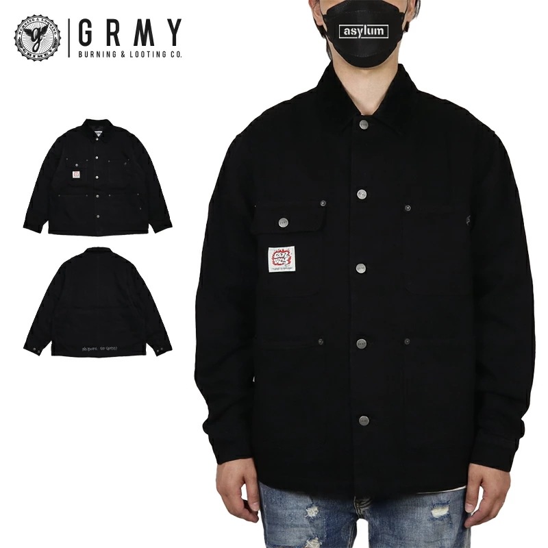 グライミー ジャケット GRIMEY アウター デニムジャケット メンズ レディース ブランド 大きいサイズ おしゃれ 黒