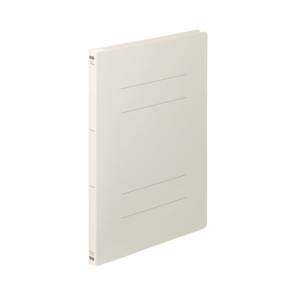 （まとめ） TANOSEE フラットファイル（PP） A4タテ 150枚収容 背幅17mm オフホワイト 1セット（25冊：5冊×5パック） (×2セット)