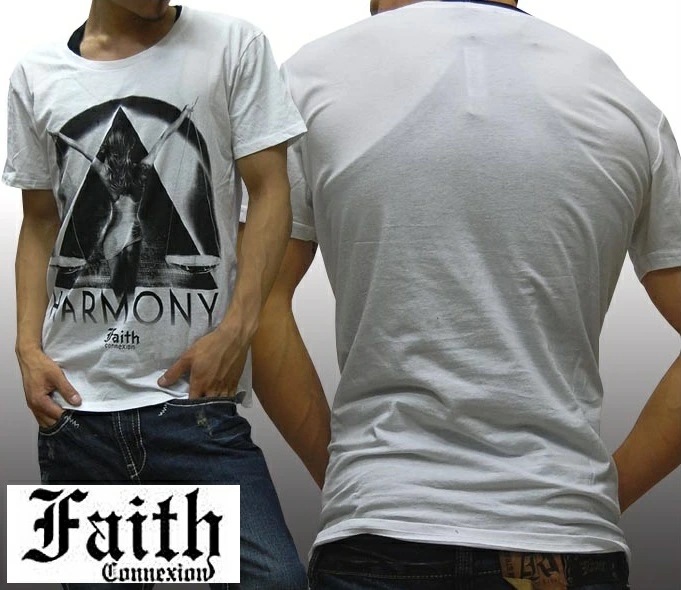 セール フェイスコネクション メンズ Tシャツ ホワイト STAR SIGNS シリーズ LIBRA サファリ Faith Connexion フェイス プレミアム ブランド インポート ハリウッ