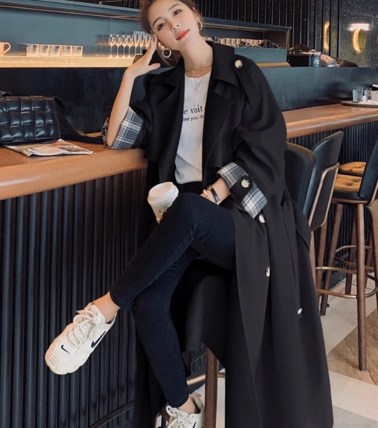 アウター デート モテアイテム トレンチコート ロング丈 コットン 大人可愛い きれいめ 上品 おしゃれ かっこいい 大人可愛い ラブリー キュート ガーリー クール モード系 セクシー エレガント