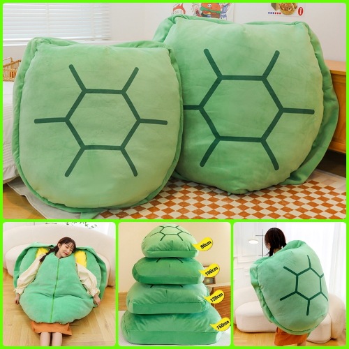 Youtube人気 カメ甲羅 クッション 海外人気 着るクッション インスタ人気 亀 着ぐるみ