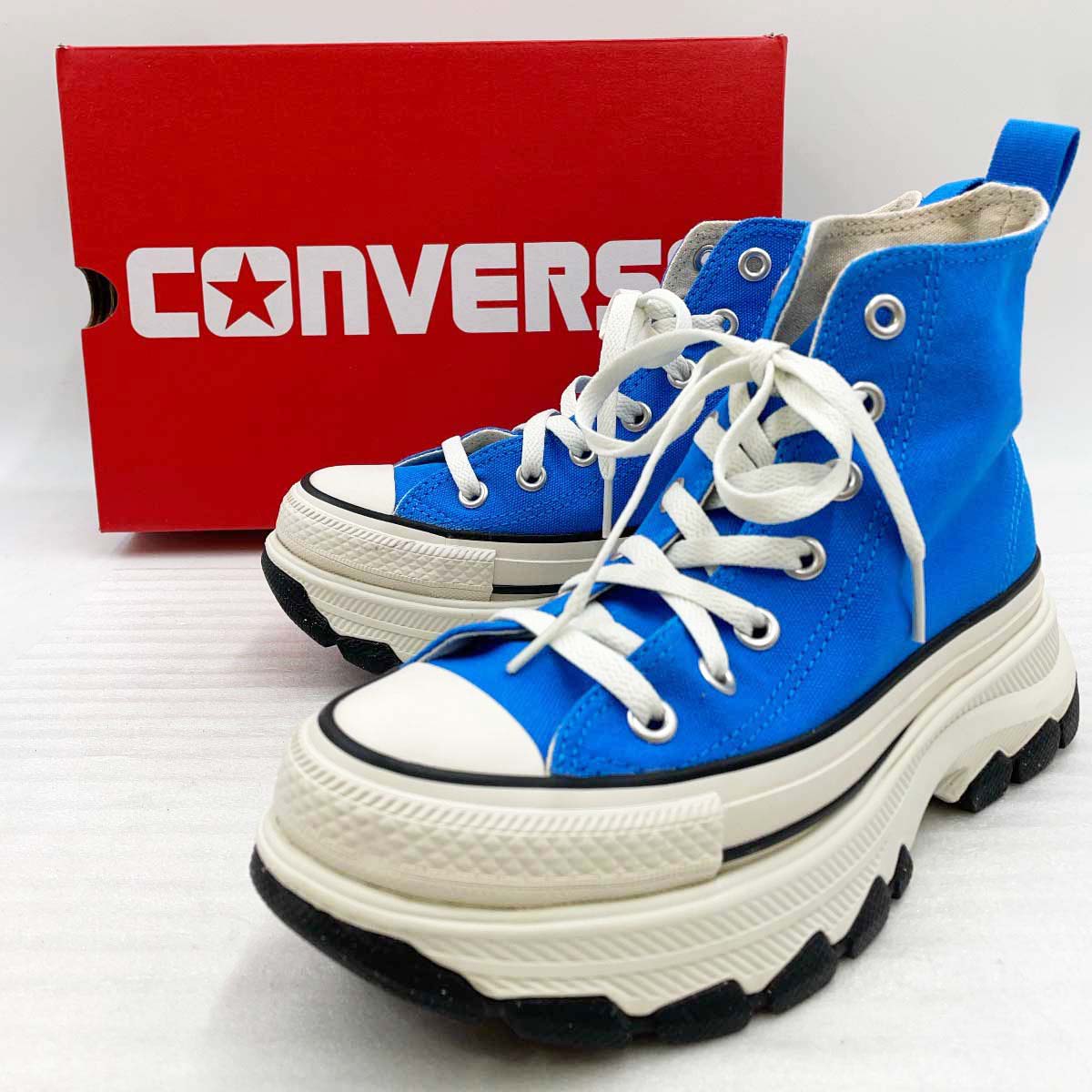 【中古】コンバース TREKWAVE HI トレックウエーブ ハイ 23.5cm DREAMY BLUE 31310540 レディース CONVERSE オールスター 669869-0001 ALL