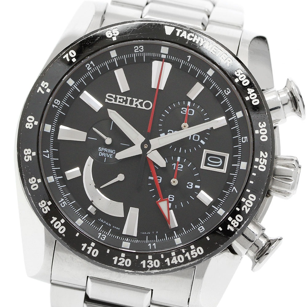 セイコー SEIKO SAEA003/5R86-0AL0 ブライツ アナンタ クロノグラフ パワーリザーブ スプリングドライブ メンズ 箱・保証書付き_958126【中古】