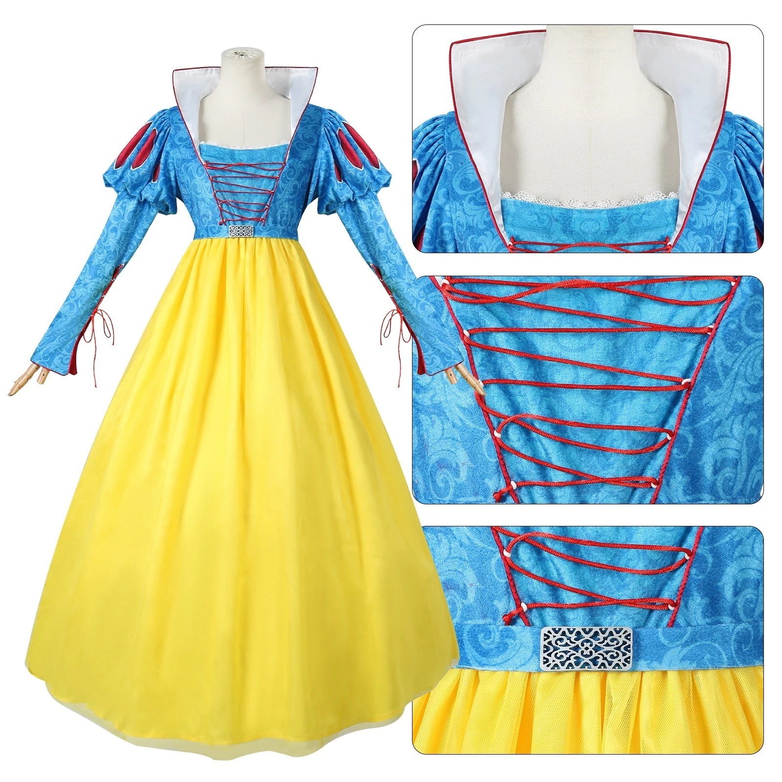 【急速出荷!】コスプレ 仮装白雪姫リアリティcos服白雪姫ワンピース映画舞台衣装ハロウィーン イベント用品