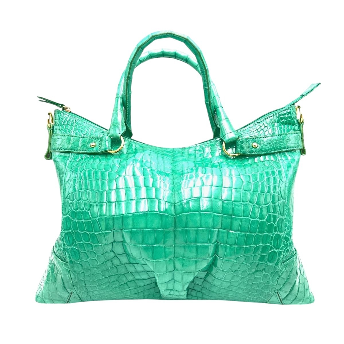 クロコダイル ショルダーバッグ グリーン