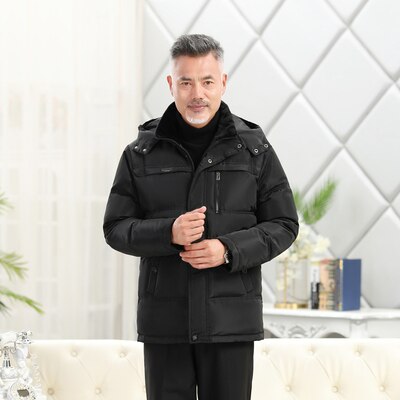 ダウンジャケット ダウンコート メンズ ビジネス 大きいサイズ ミディアムコート 父の日 アウター 暖かい 厚手 撥水 黒 ジャケット 極暖 フード コート 防寒服 紳士 冬 ブラック ネイビー 7,625円
