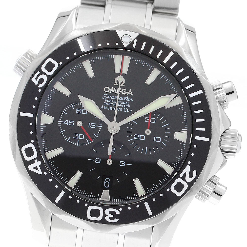 オメガ OMEGA 2594.50 シーマスター300 クロノグラフ デイト 自動巻き メンズ _887900【中古】