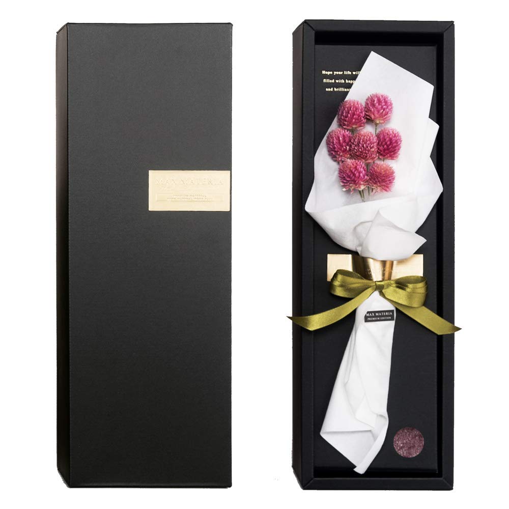 PREMIUM 花束箱バスタオル【BRILLIANT】千日紅 Dusty Pink マックスマテリア ドライフラワー 花束タオル タオル ギフト 誕生日 お祝い