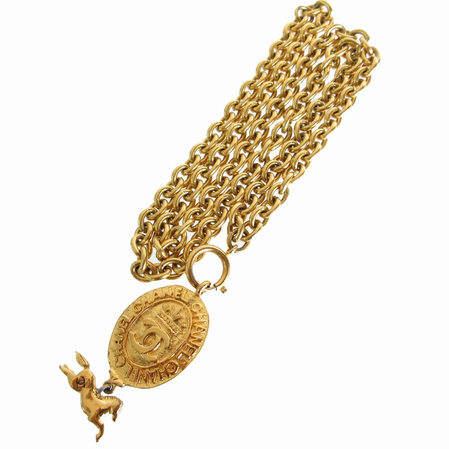 シャネル CHANEL ネックレス ココマーク メタル ゴールド レディース s0079j