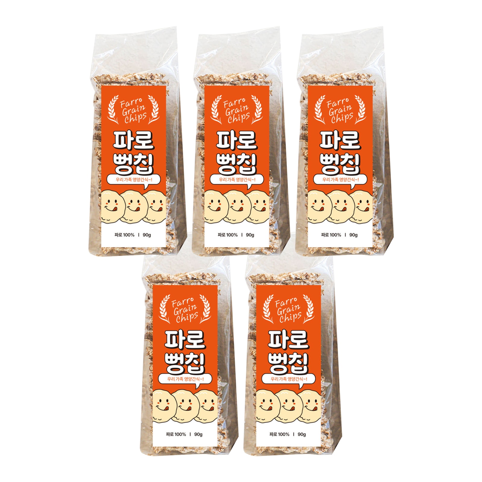 全粒穀物 パロポンチップ パロポン菓子 90g x5個 [並行輸入品]