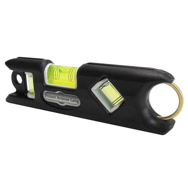 （業務用10個セット） KOD プロテクトアーマー ロング水平器/レベル ブラック 一体型成型 PALS-BK