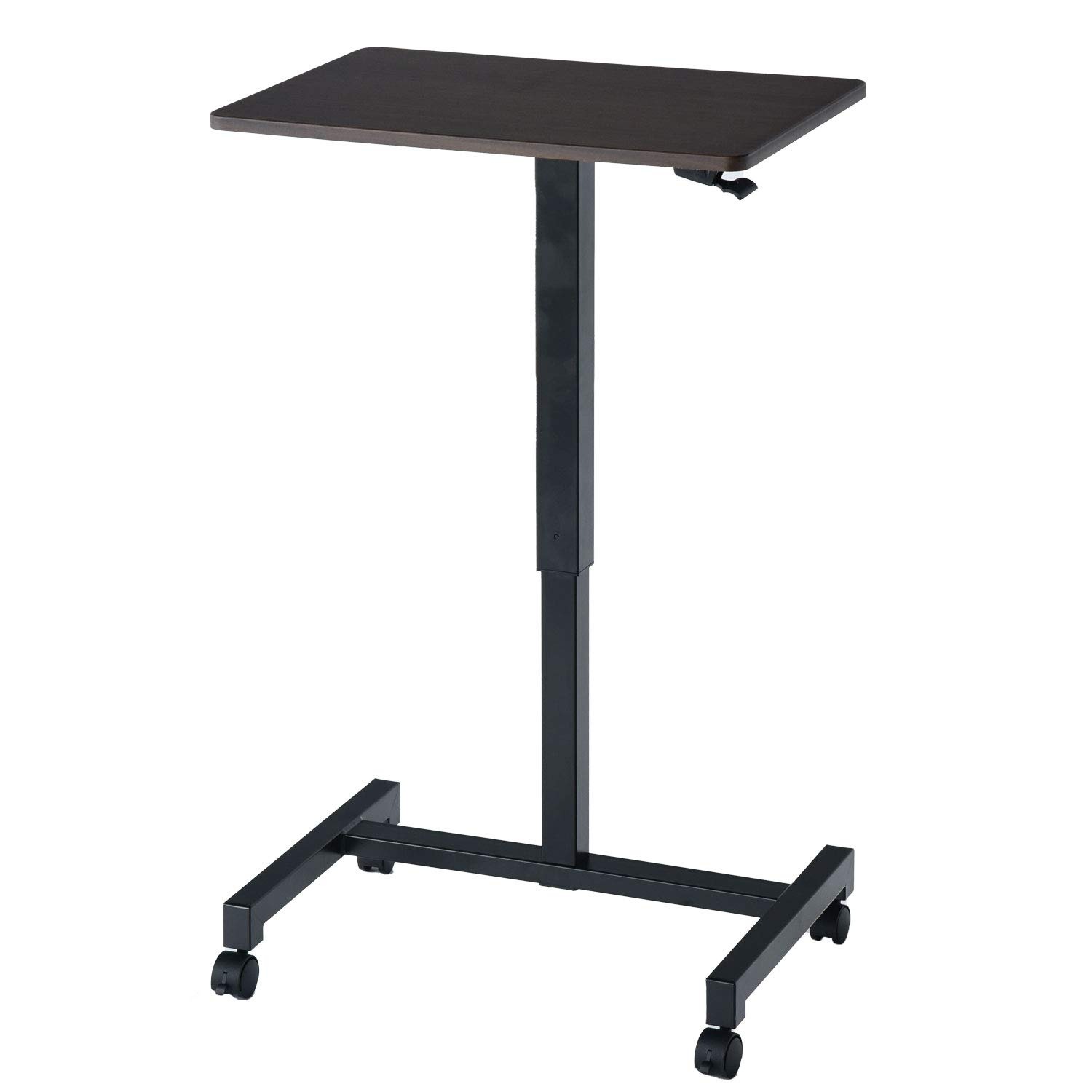 スタンディングデスク 昇降デスク 幅70cm 高さ70.5～110cm ガス圧 手動 ワンタッチ 昇降 デスク テーブル 無段階調節 昇降式テーブル パソコンデスク PCデスク 木目調ブラウン 454