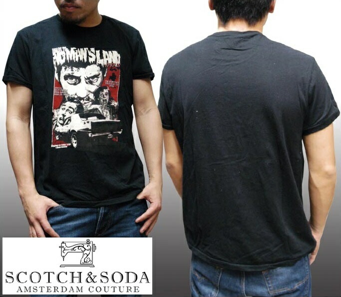スコッチ&ソーダ SCOTCH&SODA メンズ 半袖 Tシャツ NOMAN S LAND ブラック シャツ safari サファリ OCEANS オーシャンズ 掲載 スコッチアンドソーダ ヴィンテー 4,961円