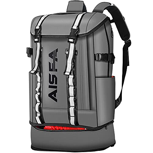 [AISFA] リュックメンズ リュックサック バックパック スクエア 30L 防水15.6インチ PC ビジネス ラップトップバック USB充電ポート付き アウトドア旅行 防災 通勤 靴/弁当収納