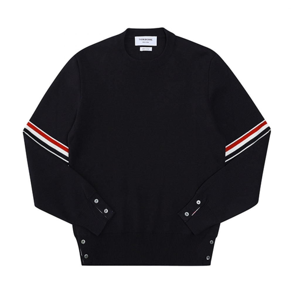 トムブラウン MKA326A Y3001 415ストライプグログランアームバンドメンズニット