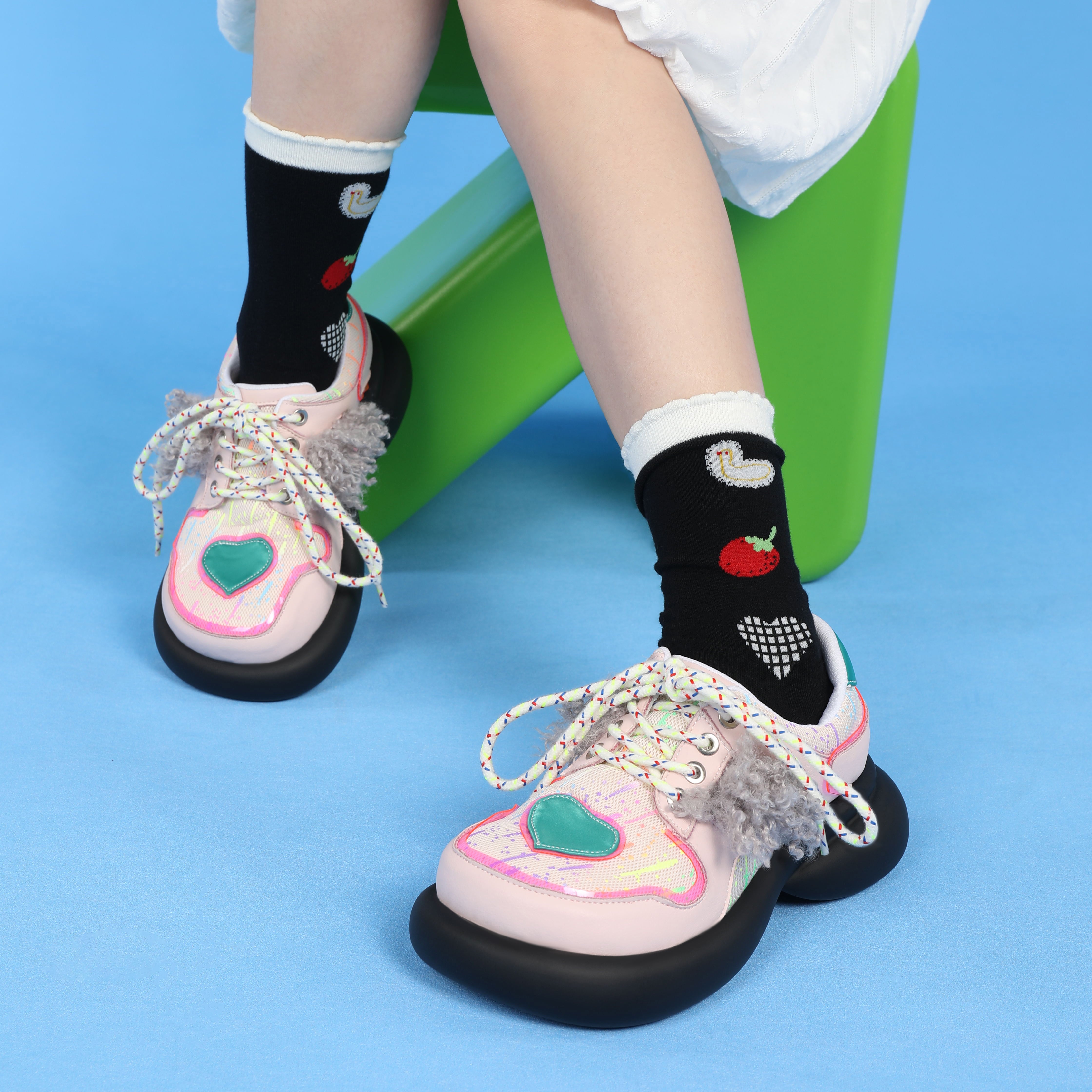 ニッチ Y2K かわいい カジュアル ピンク 厚底 ボードショーツ