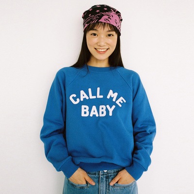 Call me baby 23 FW ふゆ 新作! CMB Felt Applique Vintage Sweatshirts 3Color.