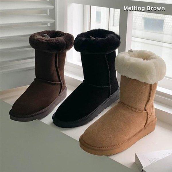 女性ミドルスエードブーツ K36