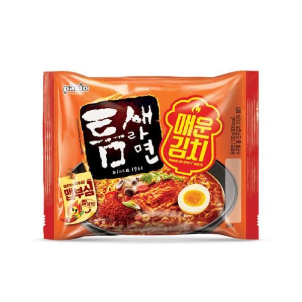 八道 腕も すきまラーメン 辛いキムチ 120g 32個