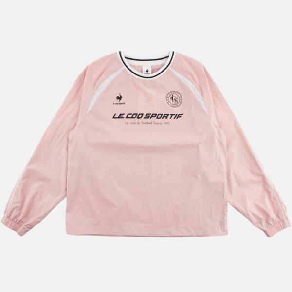 共用フットボール軽量ナイロンウーブン長袖ピステライトピンク QP323FWT81