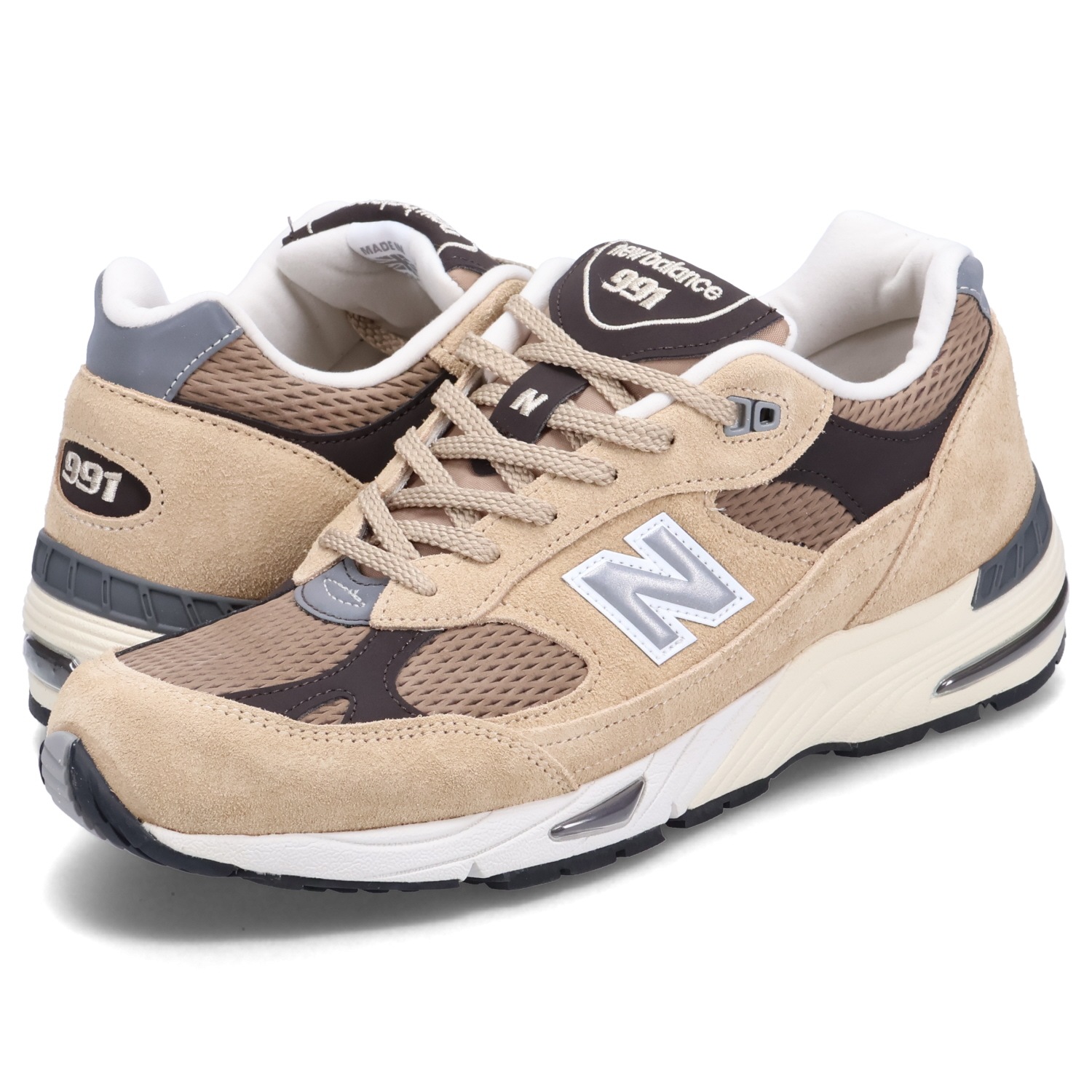 991 スニーカー メンズ Dワイズ MADE IN UK グレー M991CGB