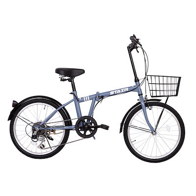 折り畳み自転車 20インチ６段変速カゴ付折りたたみ自転車 FB-206R （カーキ 31010） (OTOMO Raychell FB-206R) 折りたたみ自転車 折り畳み自転車 20インチ シマノ６段変速 カゴ付