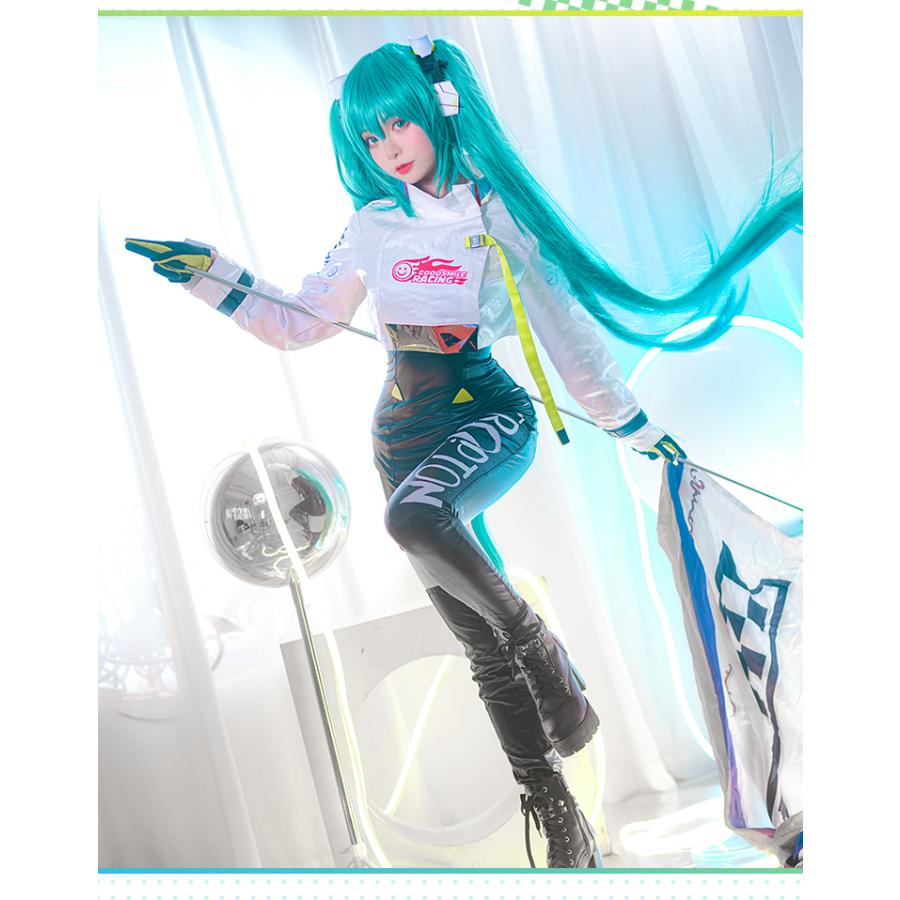 2026新品推奨 新品発売 初音ミク はつね みく miku 風 コスプレ衣装 ウィッグ レーシングスーツ コスチューム cosplay 演出服 アニメ ゲ