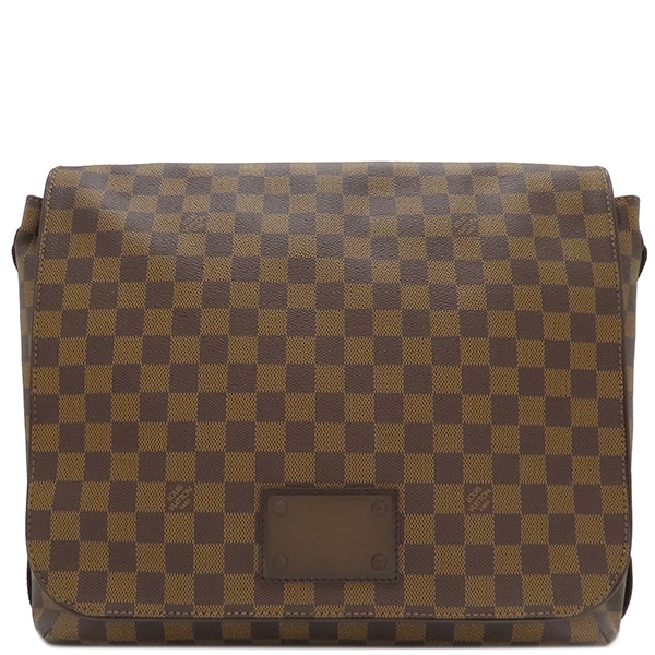ルイヴィトン LOUIS VUITTON ショルダーバッグ ブルックリン GM ダミエキャンバス ダミエエベヌ ゴールド金具 茶 N51212 CA0111【中古】