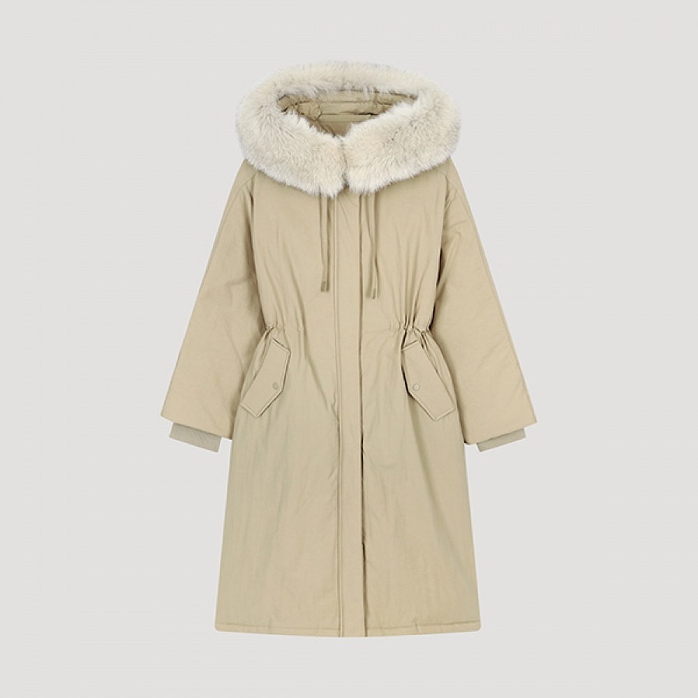 (シーズミス) フォックスファーダックダウンロングジャンパー_ssdjpo42060_BE