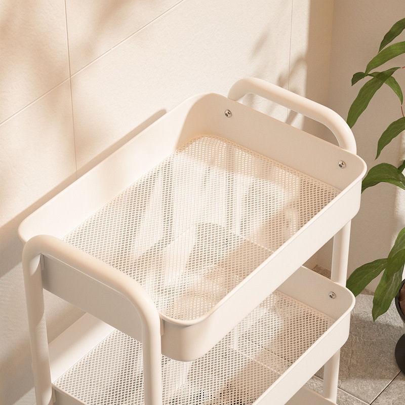 収納トロリートロリー収納ラックキッチン床置き寝室多層スナックモバイルバスルームトイレ収納ラック 5,395円