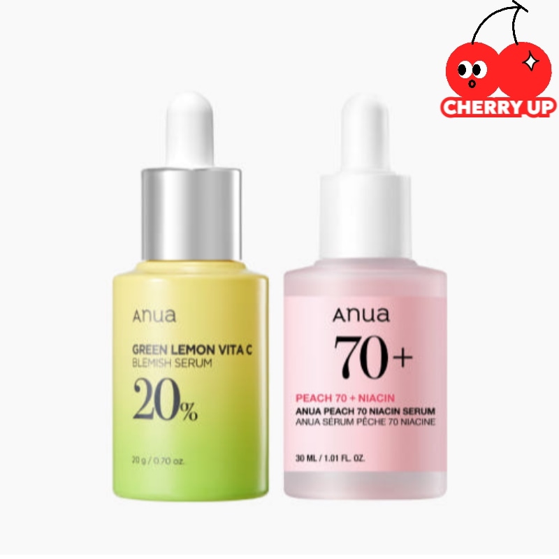 【ビタミンB+Cセット】ビタミンB+C トーンアップ＆ジミケアセット（ピーチ70ナイアシンセラム30ml＋グリーンレモンビタCジミセラム20ml）透明感ケア トーンアップ 美容液セット 韓国コスメ 保 5,993円